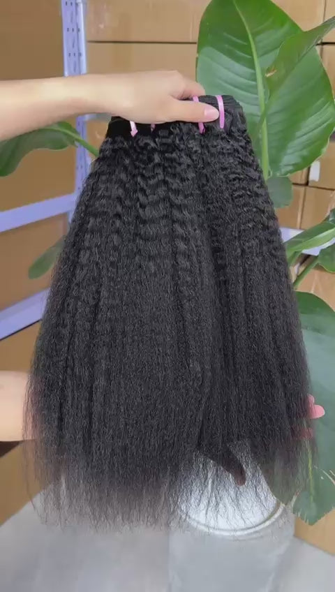 Virgin Textured Straight Bundles 100% Human Hair 12"-40"