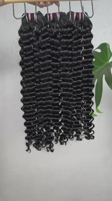 Virgin Water Wave Bundles 100% Human Hair 12"-40"